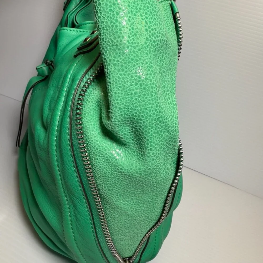 Aimee Kestenberg Vibrant Green Leather Shoulder Bag